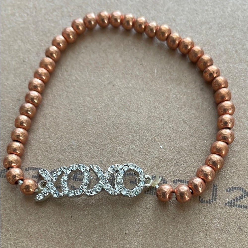 XOXO Love Inspiration Word Women Bracelet Rose Gold